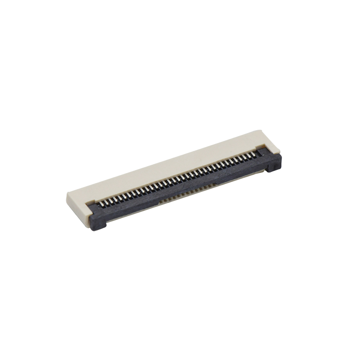 Pitch 0.50mm H2.00mm 卧式下接前掀盖 SMT型 FPC 35Pin 自然色 HF